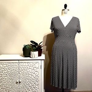 LL Bean Like New Geometric Print Sun Dress Sz L